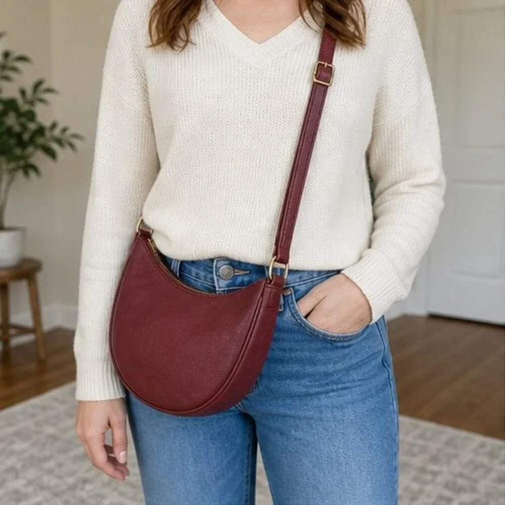 Slate Pebbled Crossbody Bag